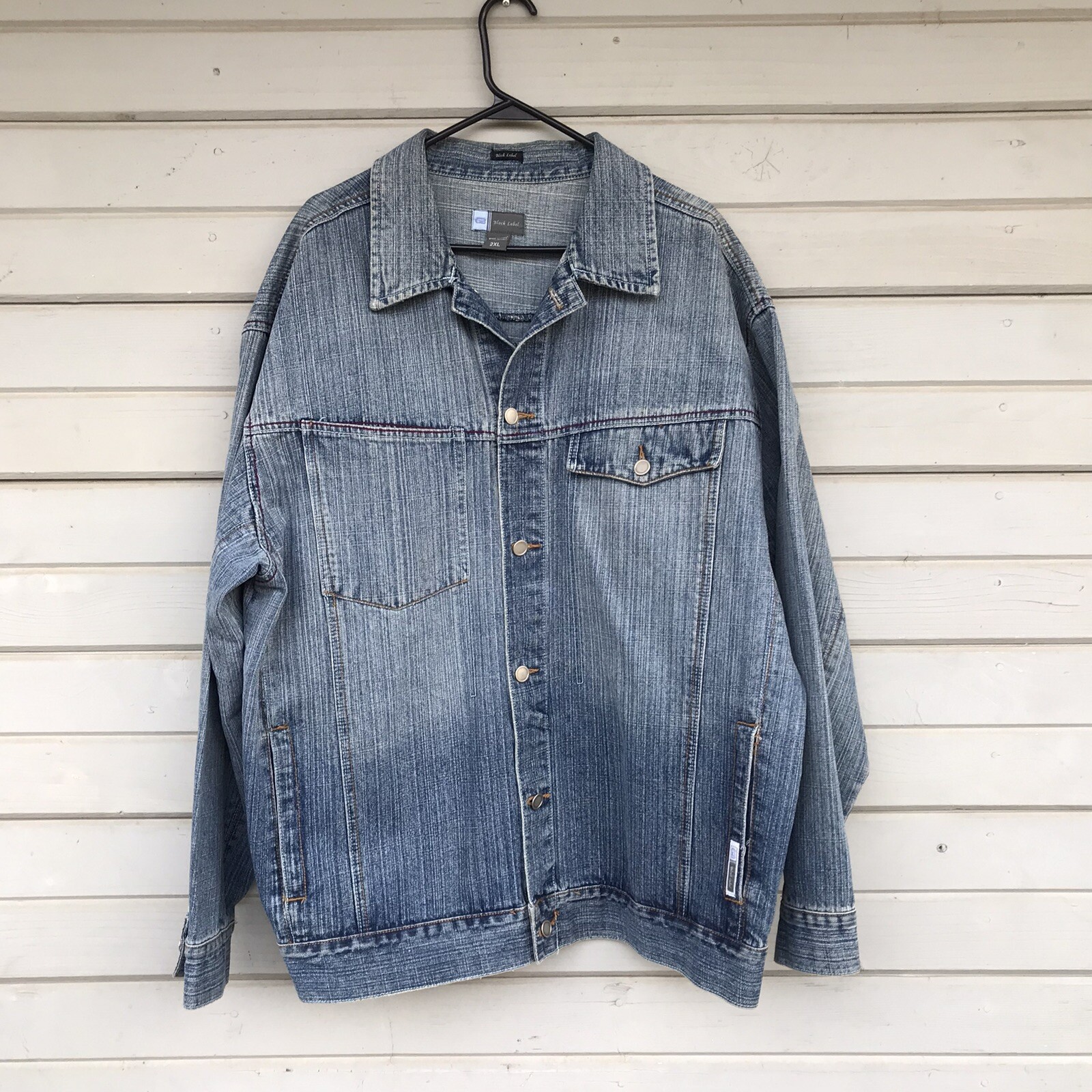 Men's 2XL Denim Jacket Casual Blue 
