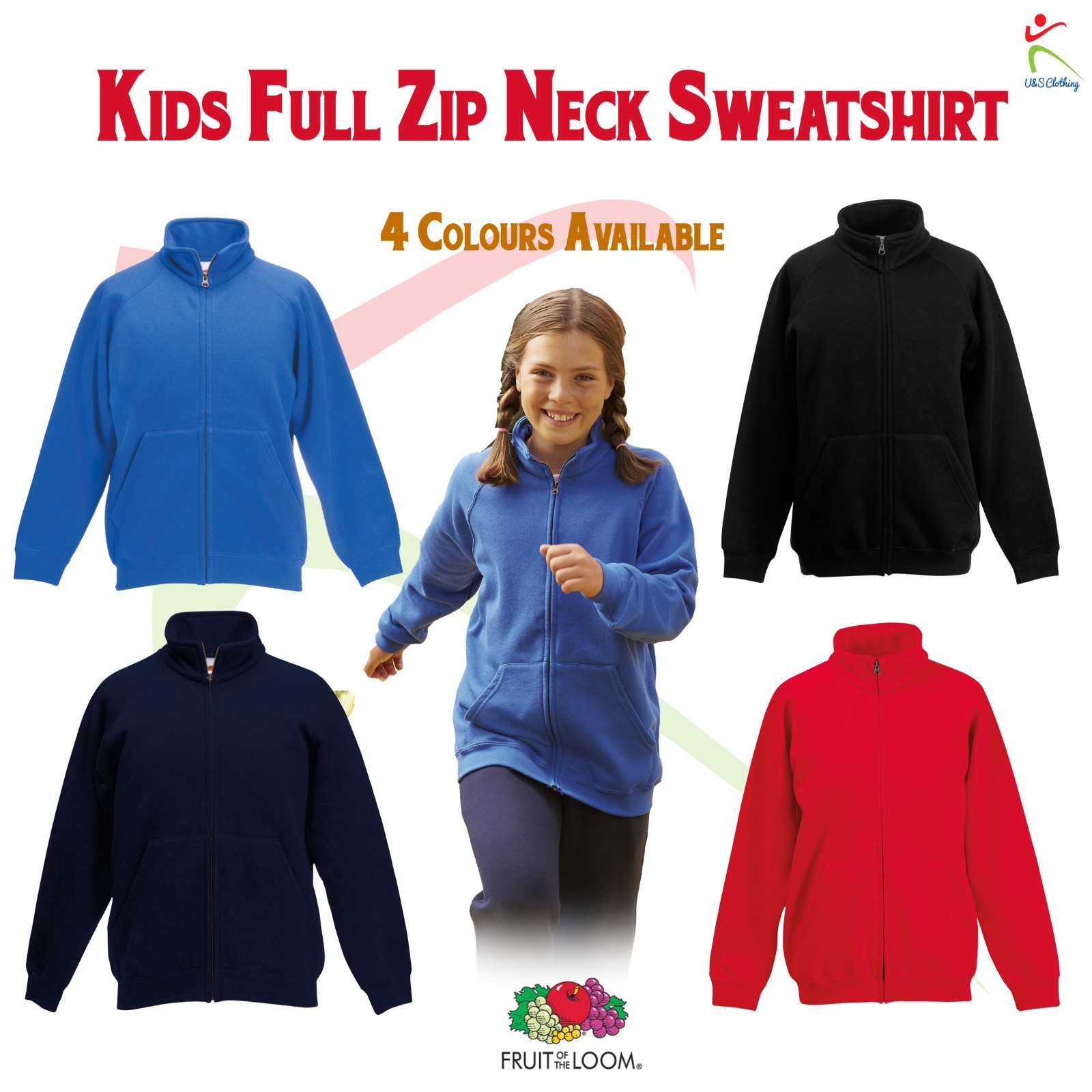 Bambini Ragazzi Ragazze Bambini Plain Felpa Pullover School Uniform Top
