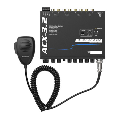AudioControl All Weather IPX6 4-Band Equalizer & Crossover w/Paging Mic ACX-3.2