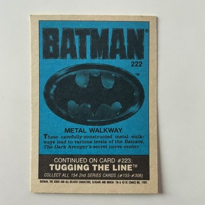1989 O-Pee-Chee Batman Movie #222 Metal Walkway