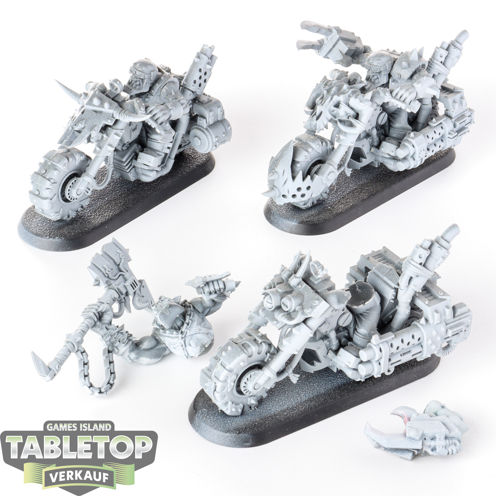 Orks - 3 x Ork Warbiker Mob - grundiert