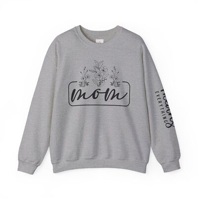 Mom Means Everything Unisex Heavy Blend  Crewneck Sweatshirt