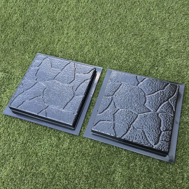 2 pcs Plastic MOLDS for Concrete Garden Stepping Stone Path Patio