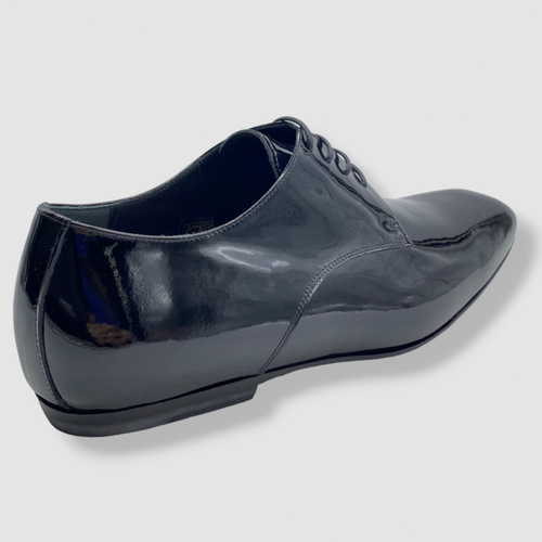 DRIES VAN NOTEN $735 DRIES VAN NOTEN MEN BLACK PATENT LEATHER OXFORD LACE UP SHOE SZ EU 43/US 10
