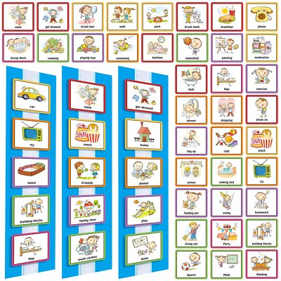Visual Schedule for with Autism Daily Routine Chart Schedule Board Autism Lea...