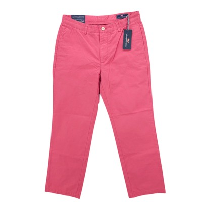 NWT VINEYARD VINES Club Pant Classic Fit Jetty Red PINK 100% Cotton Size 33x30