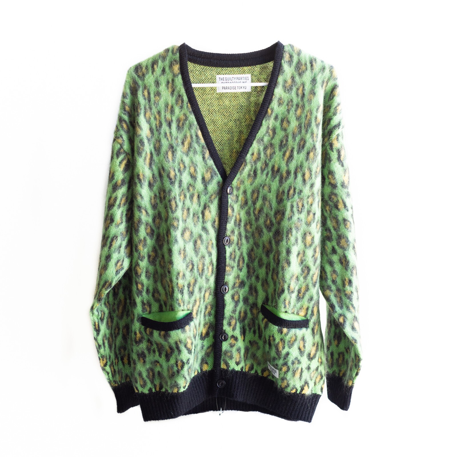 Wacko Maria x Guilty Parties Green Leopard Cardigan MEDIUM Wacko Maria x Guilty Parties Green Leopard Cardigan MEDIUM