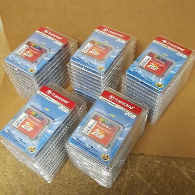 Lot of 50- Transcend TS2GCF133 2GB CompactFlash Memory Card 133X - NEW