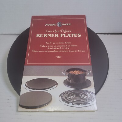 Nordic Ware Heat Diffuser 8'' Dia x 1/4'' Thick Hot Plate Black Scratched Top