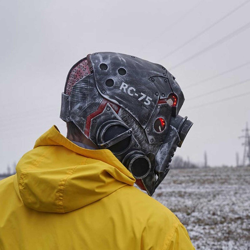 Halloween Cyberpunk Masque Mask Helmet Steampunk Robot Masque Headgear Cosplay
