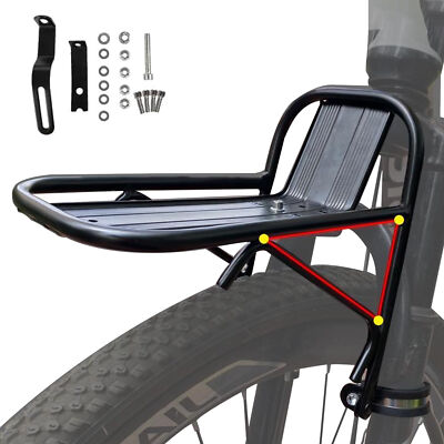 Cycling Front Pannier Rack Aluminum Alloy Bike Bicycle Carrier Racks For Luggage
