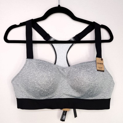 Victorias Secret PINK Ultimate Padded Push Up Active Sports Bra Size XL Gray