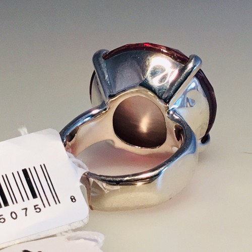 Pre-owned Rock Candy Ippolita 925  Large Round Stone Ring Size 7 In Cherry