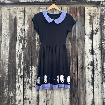 Spirited Away Studio Ghibli No-Face Peter Pan Collar Dress by Her Universe M