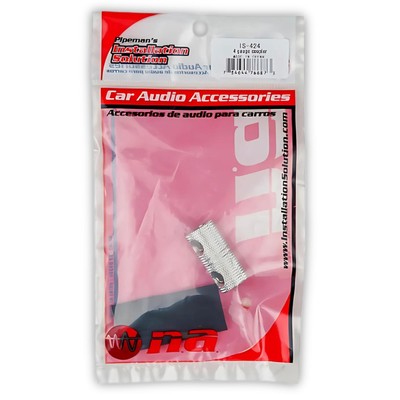 Audiopipe IS424 Pipemans Installation Solution 4 Gauge Coupler - Nickle Plate...
