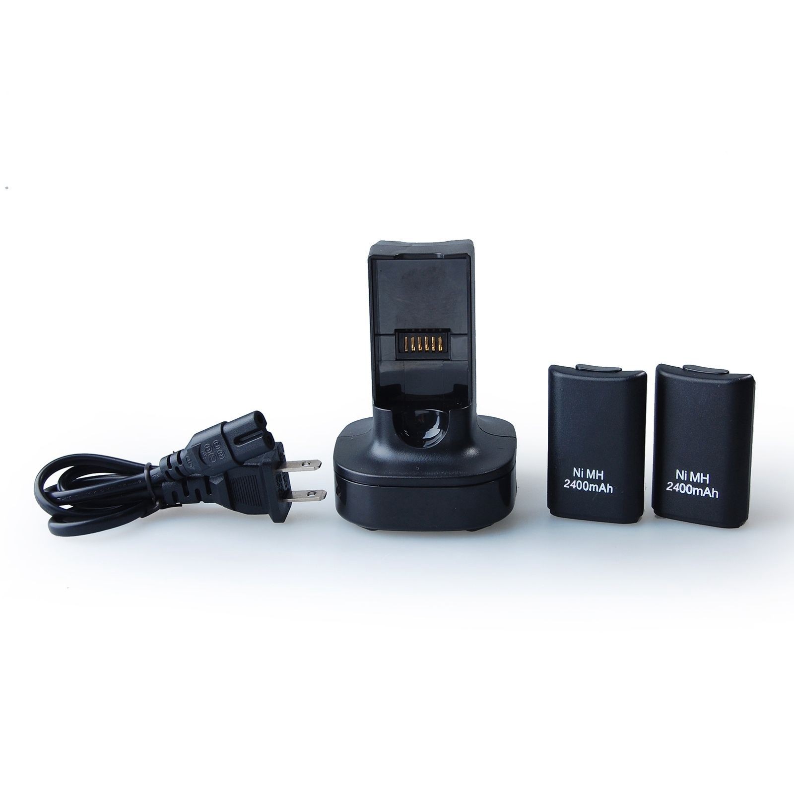 Dual Battery Charger Charging Station Dock + 2x Battery For XBOX 360