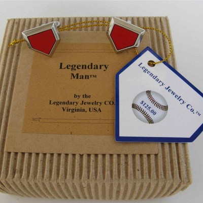 Cincinnati Reds Crosley Field Home Plate Stadium Cufflinks Men's Christmas Gift