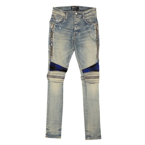 Pre-owned Amiri Clay Indigo Plaid Mx2 Jeans Size 32 $1430 In Clayindigo