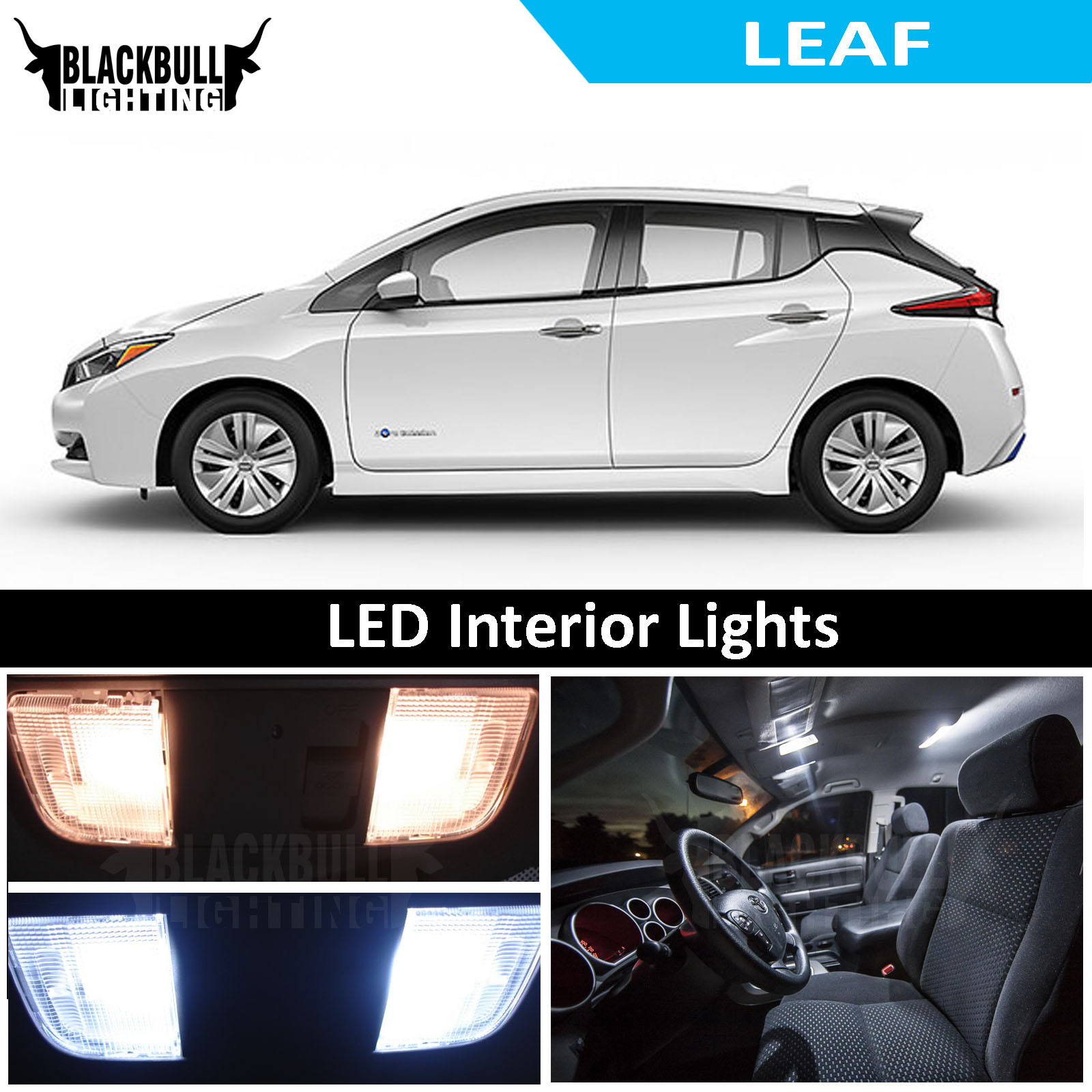 Details About White Led Interior Lights Replacement Kit For 2011 2018 Nissan Leaf 7 Bulbs