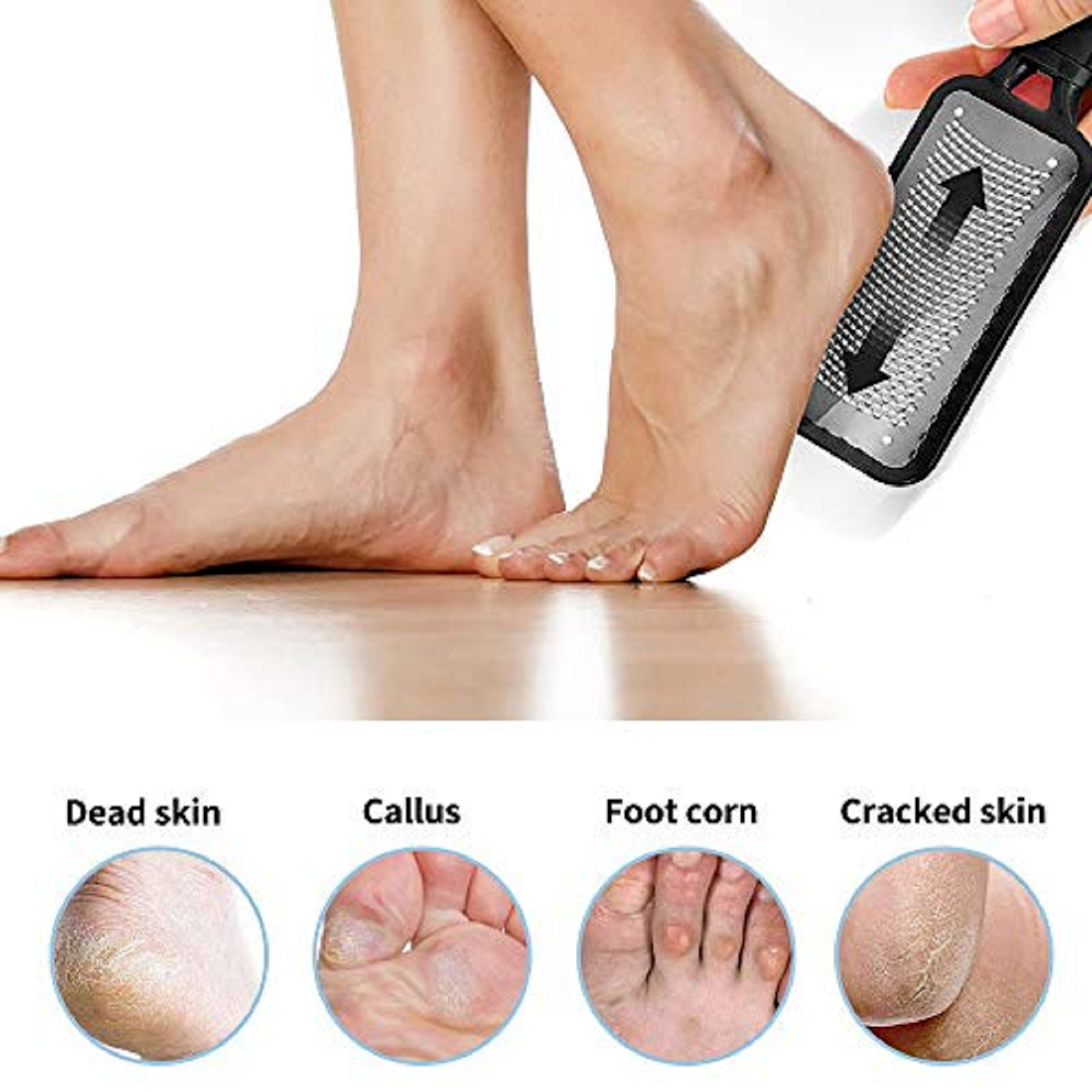 Foot Rasp File Pedicure Callus Remover Hard Dead Skin Scrubber Tool Feet Care US