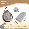 BCKNT Thicken Egg Chair Cushion Replacement, Outdoor Hammock Swing Chair Cushions, Hanging Wicker Basket Seat Pad with High Elasticity PP Cotton, for Garden Patio Porch Furniture (Only Cushion)