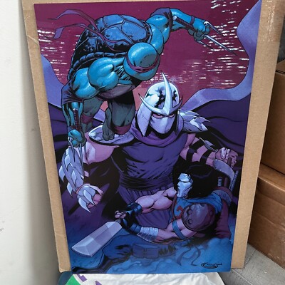 TMNT Raphael Shredder Casey Jones Art Print 11x17'' by Sajad Shah w/ Toploader