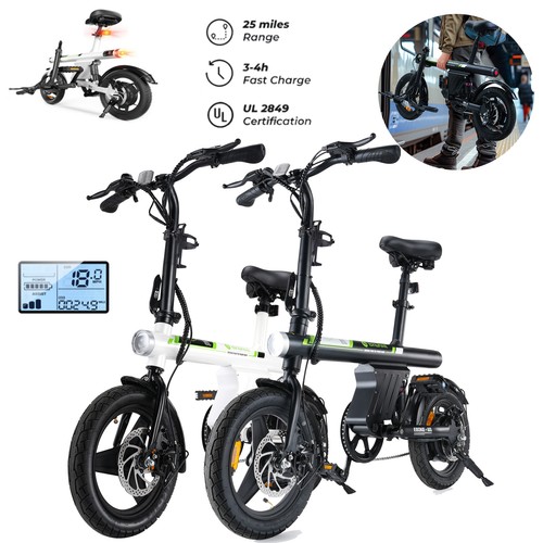 FLOW M1用　ブラック　シート　EBIKE Foldable Electric Bike 500W Motor 20mph 25 Miles Range 36V 3