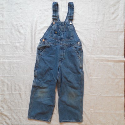 OshKosh B39Gosh Boys Girls Denim Overalls Kids Size 6 Carpenter Style Blue Jeans 