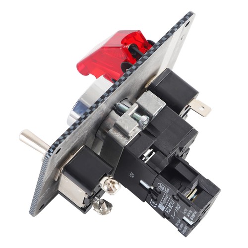 Carbon Ignition Button Switch Panel Engine Start Push LED 12V Toggle Racing Car