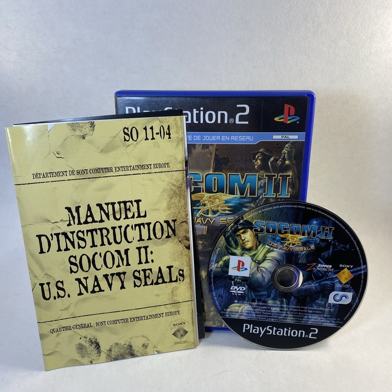 Jeu Video  Playstation 2 Socom Ii Us Navy Seals Guerre Pal Pegi 16 Complet Ps2
