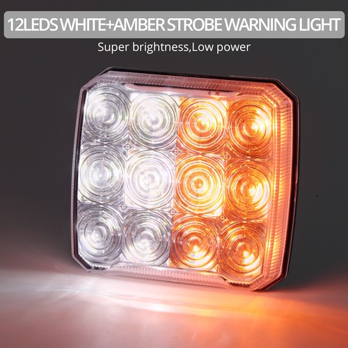 2X Magnetic Wireless Warning Strobe Beacon Light Emergency Flashing Rechargeable