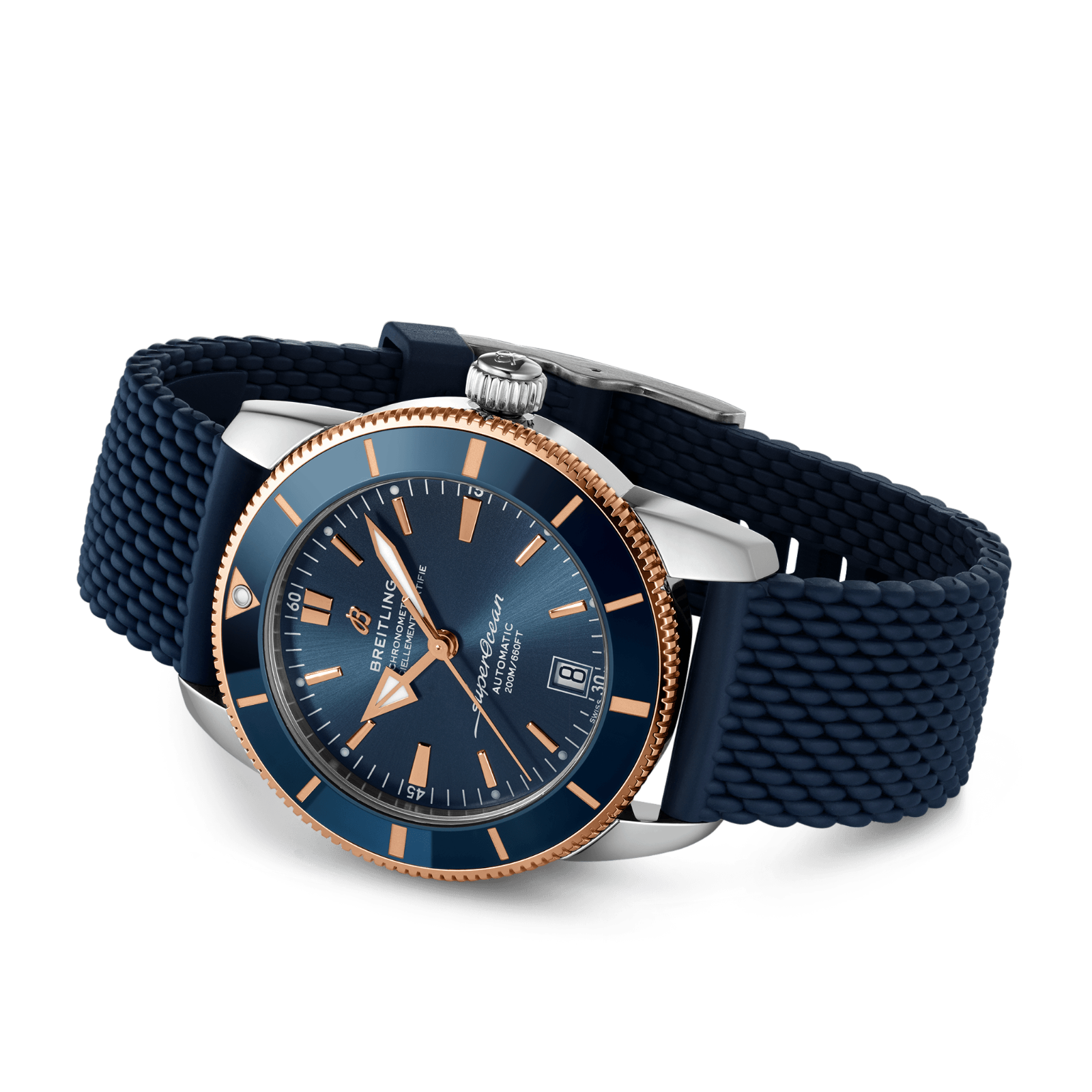 Pre-owned Breitling Superocean Heritage B20 Automatic 42 Blue Dial Watch Ub2010161c1s1