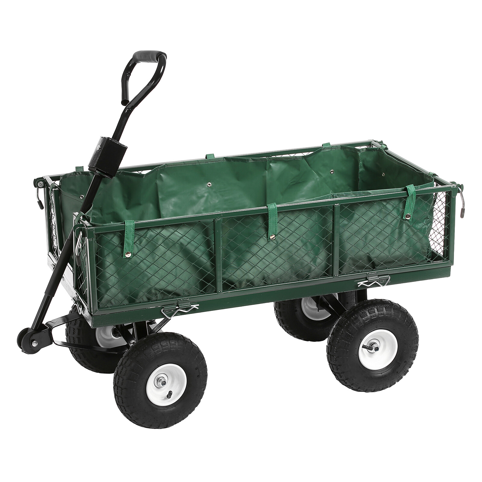 Heavy Duty Garden Trolley Cart Wheelbarrow Trailer Festival Truck Large