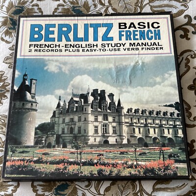 Berlitz Basic ItalianLanguage Education Records Manual Verb Finder 1960 Complete