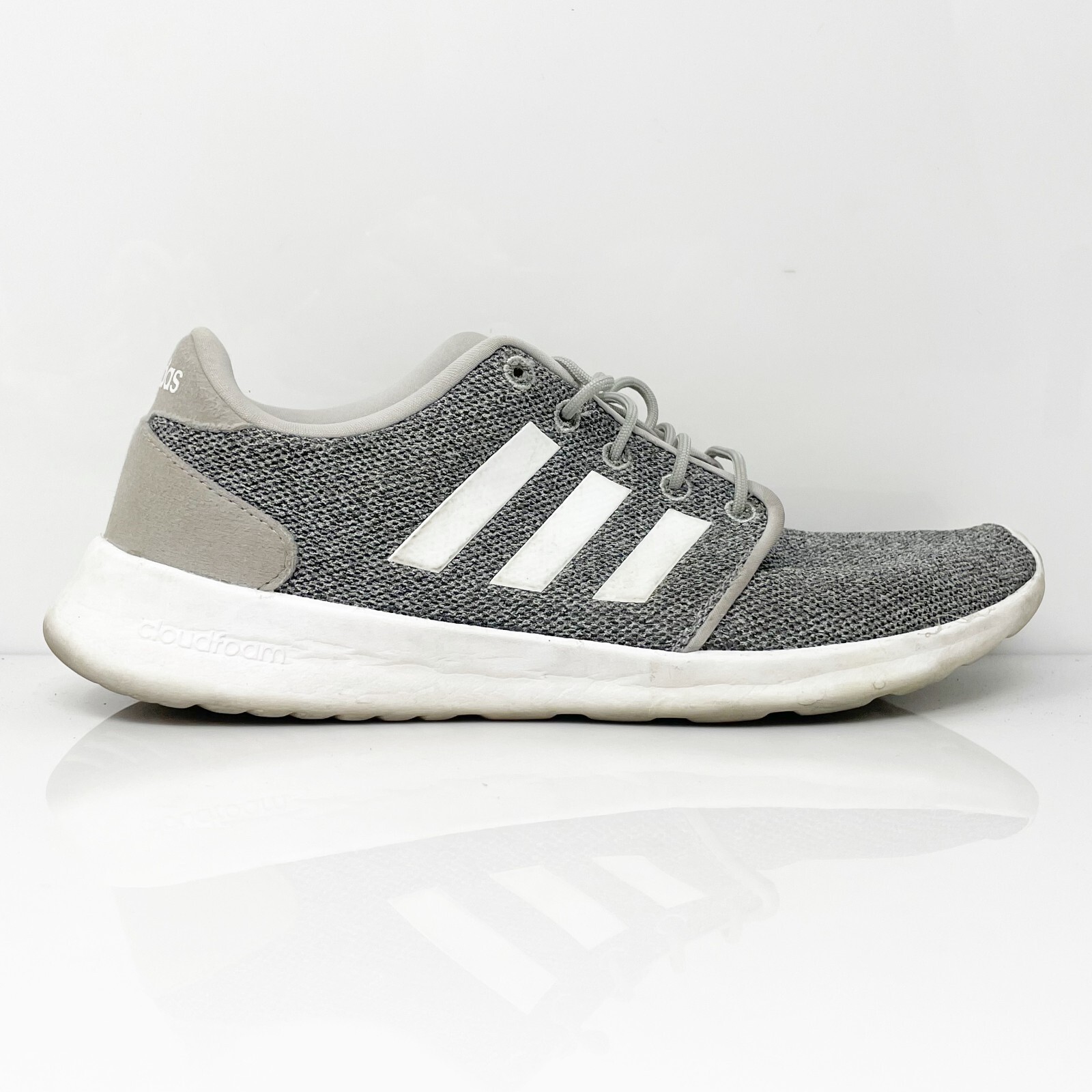 Adidas Womens Cloudfoam QT Racer FX3427 Gray Running Shoes