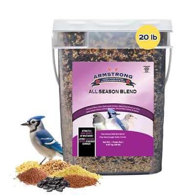 Armstrong Wild Bird Food All Season Bird Seed Blend, 20 Pound Pail