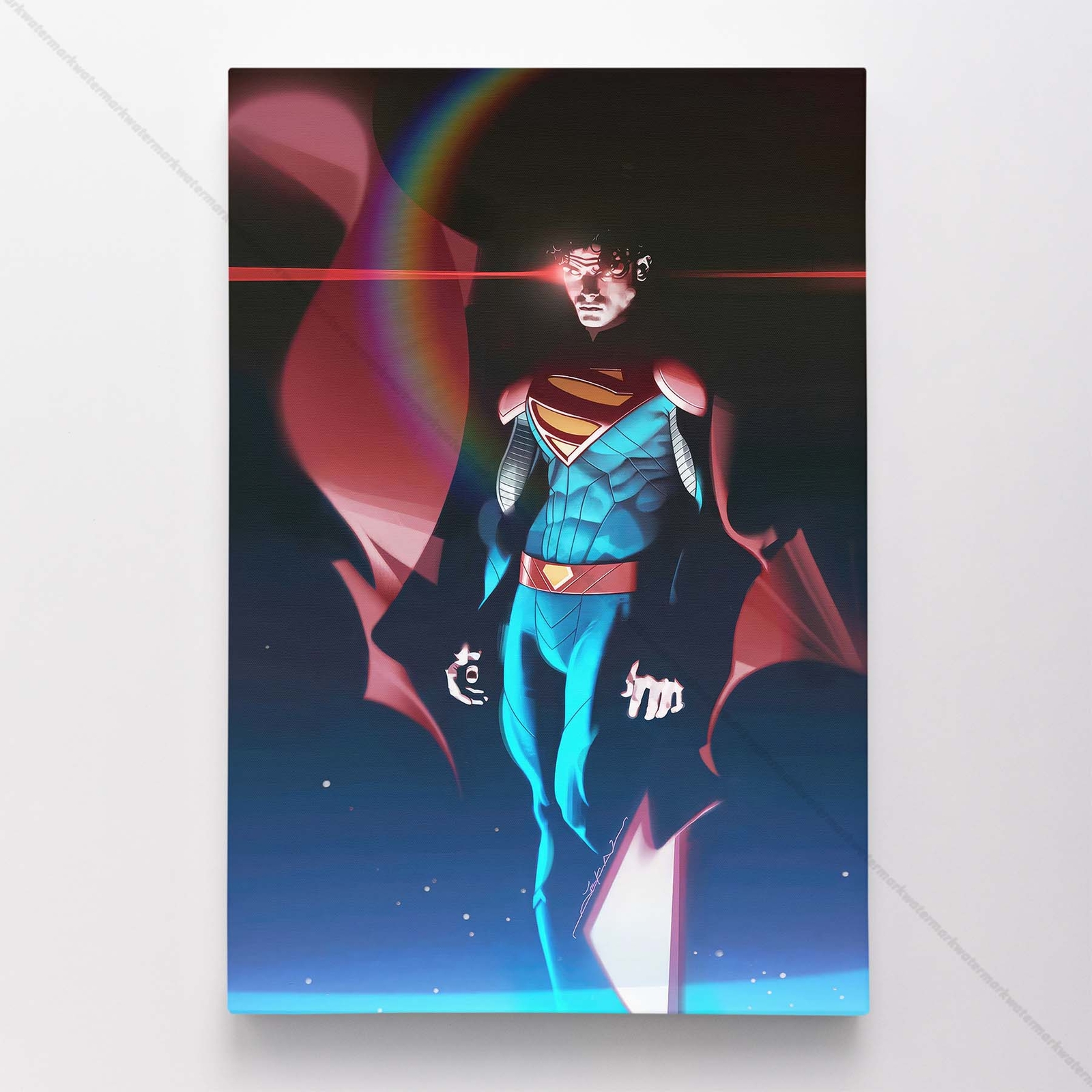 Superman Poster Canvas DC Comic Book Cover Justice League Art Print #4106