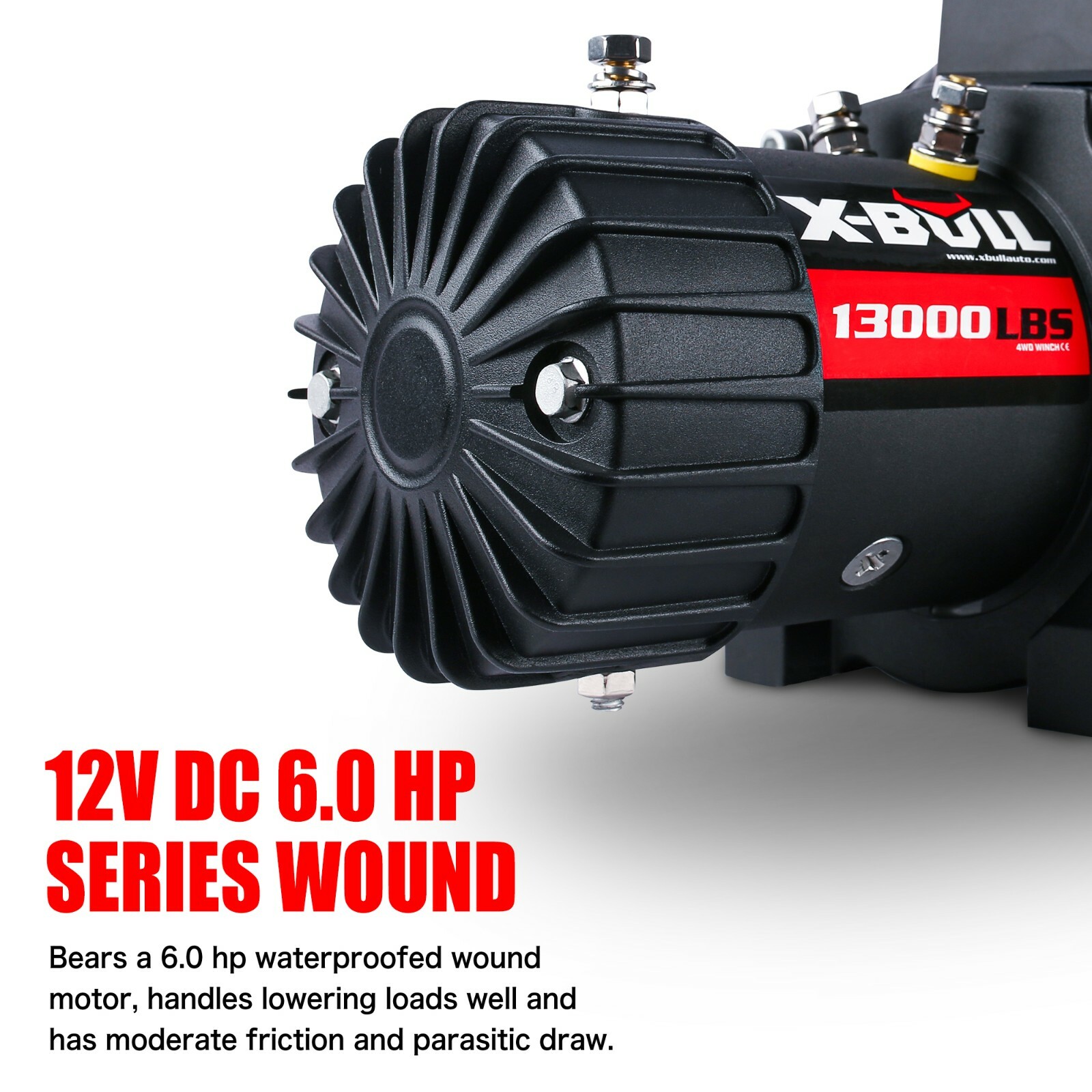 X-BULL 13000lb Electric Winch Steel Cable Trailer Towing Off-Road SUV Truck