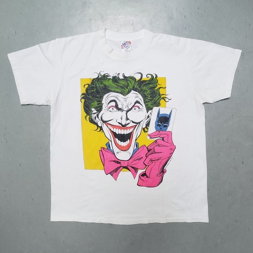 Vtg 80s Batman Joker Tshirt 1988 DC Comics Single Stitch