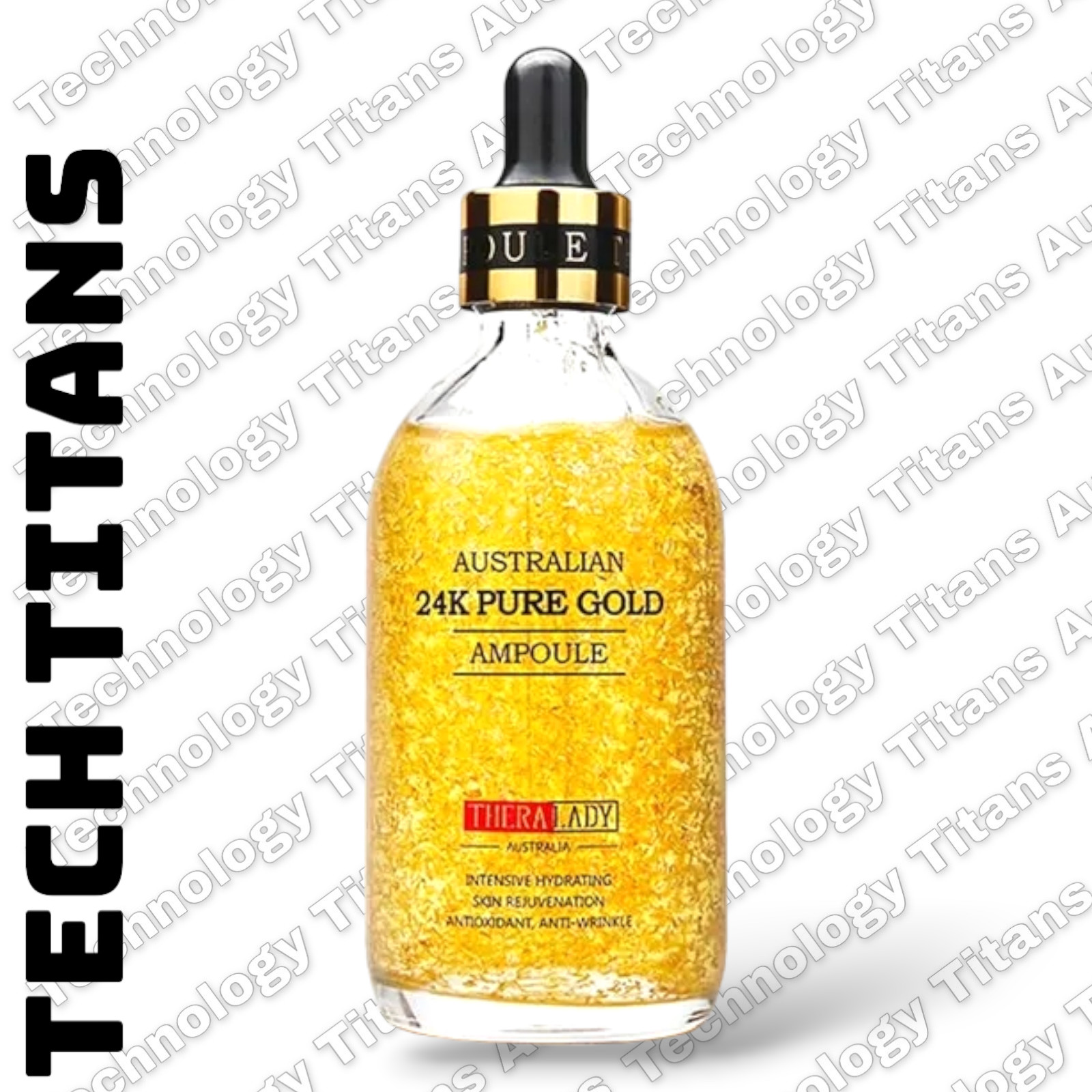 Thera Lady 24K Pure Gold Ampoule 100ml Intensive Hydrating Skin Rejuvenation