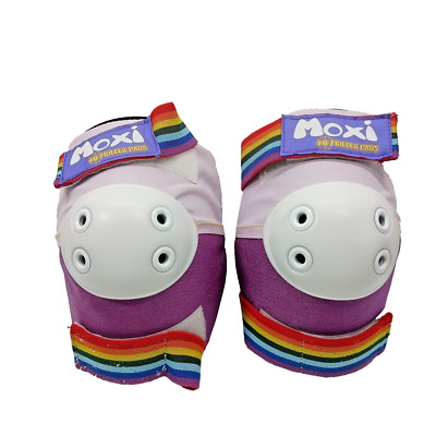 187 Killer Pads - Kids Moxi Rainbow Purple Lavender Elbow Pads - very nice