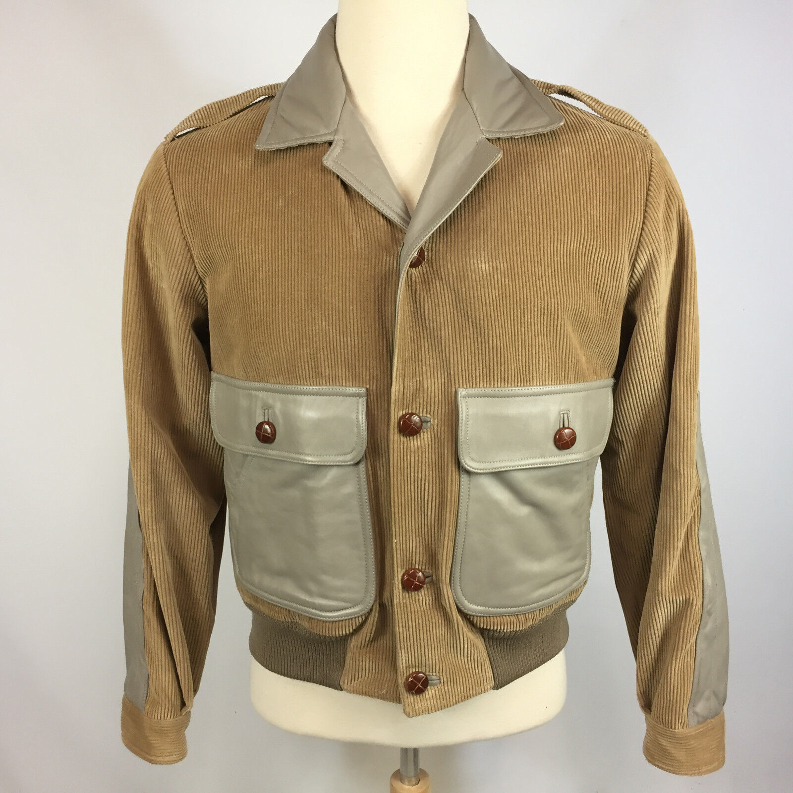 Rare Vintage 70s Two 2 Tone Color Block Corduroy Leather Satin Lined Coat Jacket | eBay Rare Vintage 70s Two 2 Tone Color Block Corduroy Leather Satin Lined Coat Jacket | eBay