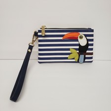 Charming Charlie 4.5x7 Toucan Bird Blue White Wristlet ...