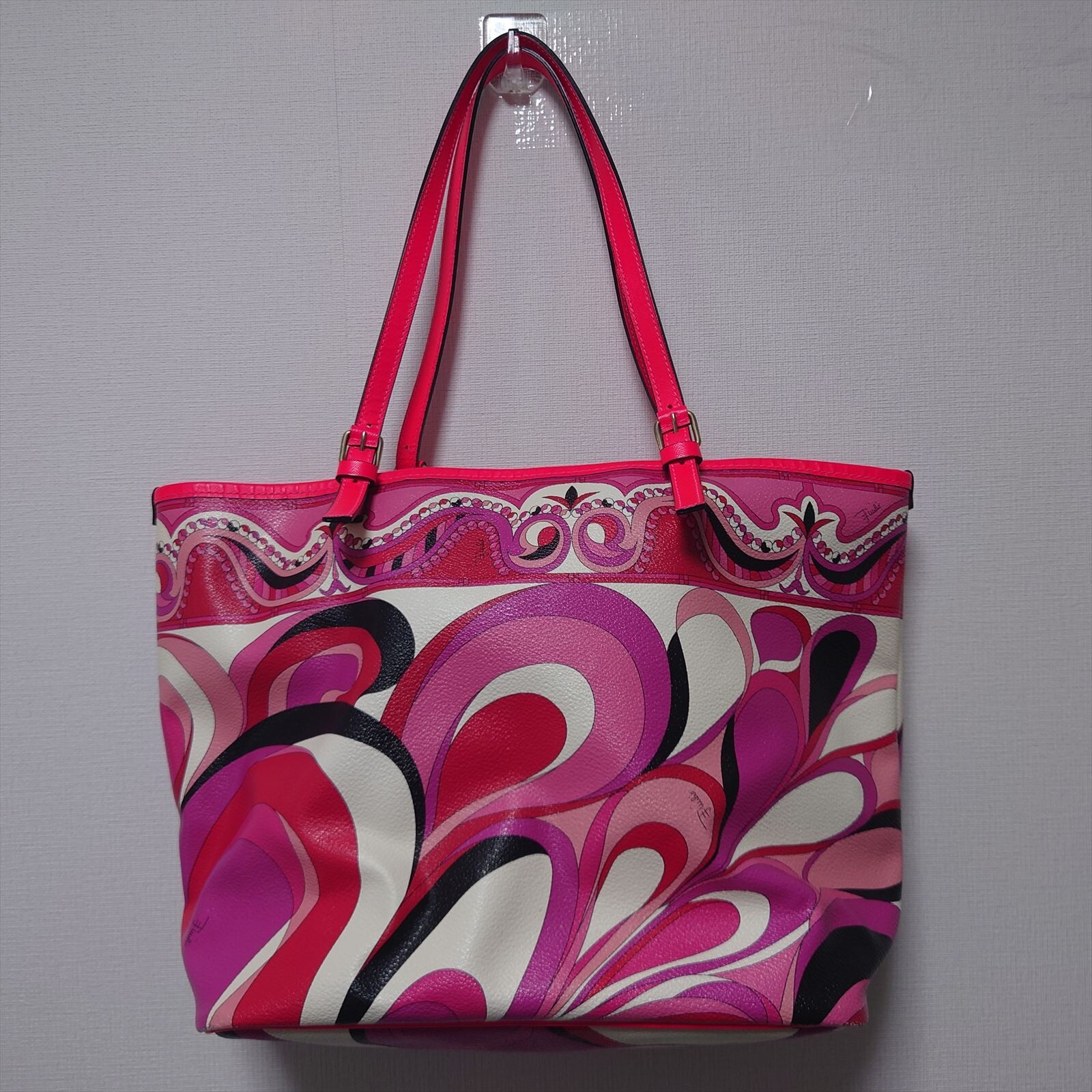 Emilio Pucci tote bag Medium PVC leather Pucci pattern red