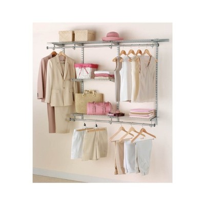 UPC 759218696306 product image for Closet Organizer System Custom Shelf Titanium Rack Storage Shelves Rubbermaid | upcitemdb.com