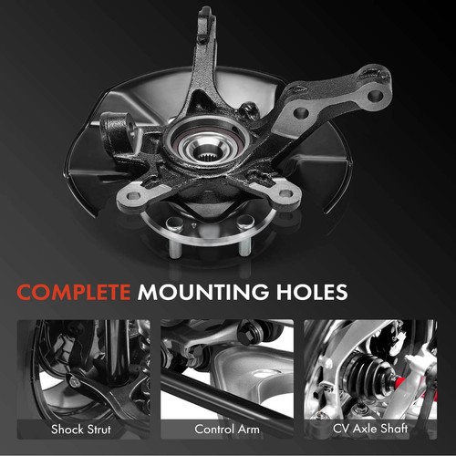 Front Driver Side Steering Knuckle & Hub Bearing Assy for Honda Civic 2013-2015