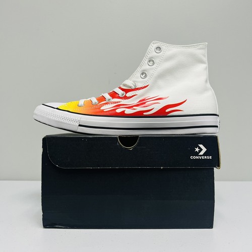 Мужские кроссовки Converse All Star Chuck, размер 9,5, кроссовки White Flames #57F