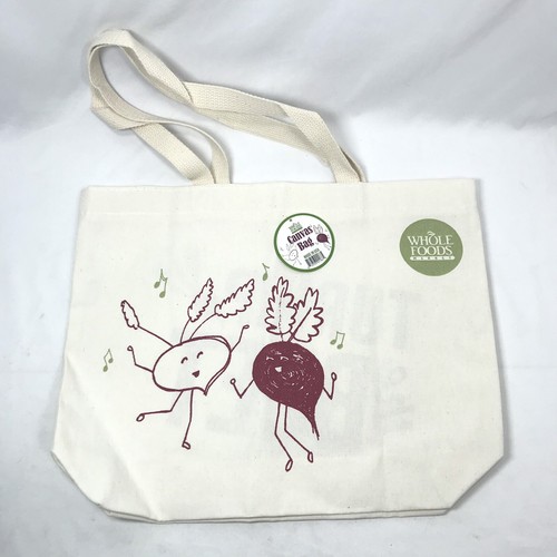Whole Foods Reusable Canvas Bag Beet Turnip