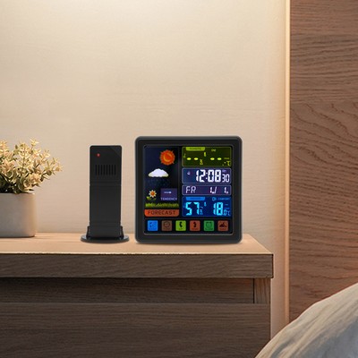 3 Channels Digital Weather Station Touch Screen Alarm Calendar W/ Sensor