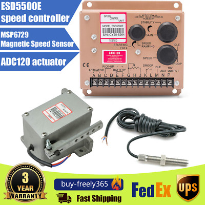 12V Governor ESD5500E Series Electronic Engine Speed Controller +ADC120 Actuator